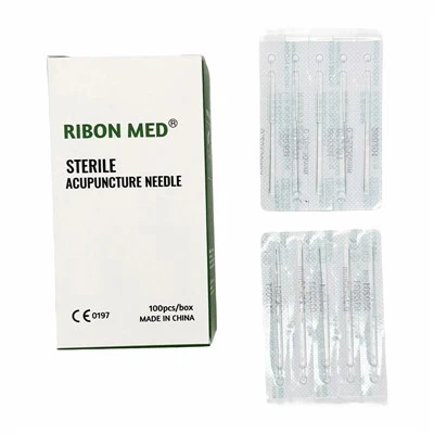 RIBON MED Silver Handle Without Tube Acupuncture
